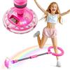 Hot Bee Bambini Anello Saltellante Luminoso con Contatore, Timer, Contatore di Calorie, Giocattolo Regalo per Ragazze 6 7 8 9 10 11 Anni, Ruota Oscillante Ricaricabile, Natale, Compleanno Rosa