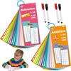 Ourdort Flashcard Matematica per Addizione e sottrazione Aiuti al Calcolo Carte per Esercizi di Matematica Tavola delle Matematica Carte Portatile per Bambini All'inizio Dell'anno Scolastico Casa Scuola