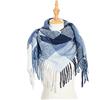 HGJH WLLDDDIU Sciarpa Cotone Donna,Sciarpe Invernali A Traliccio Lunghe Nappe Sciarpa A Triangolo Scialle Caldo Coperta Spessa Sciarpa Blu Navy A Contrasto Moda Grande Sciarpa Invernale Alla Moda Stole S