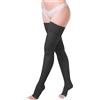Sanagens Autoreggenti Punta Aperta Calze a compressione graduata 70 DEN NERO 13/17 mmHg Size 5