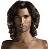 Tonsee Accessoire Parrucca di capelli veri, Cool Wigs, da uomo, naturale, alla moda, bella parrucca a colori, parrucca al cioccolato, manichino (marrone, taglia unica)