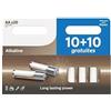 Glowster Batterie alcaline AA/LR6 in confezione da 20, con una durata superiore del 30%. Ideali per dispositivi che richiedono un uso intensivo garantendo prestazioni affidabili nelle attività quotidiane.