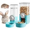 BORDEAG Abbeveratoio E Alimentatore Automatico, Distributore Automatico Di Cibo Da Appendere Distributore Di Acqua Automatico Mangiatoia Automatica Da Appendere Distributore Acqua Coniglio per Gatto, Coniglio
