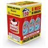 Omino Bianco - Detersivo Lavatrice Liquido, 150 Lavaggi, Rispetta Colori e Tessuti, Fresco Profumo con Essenza di Muschio Bianco, 2000 ml x 3 Confezioni