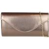 Girly Handbags Pochette da donna in finta pelle metallizzata, bronzo, W 21, H 11 D 5 cm (W 8, H 4, D 2 inches)