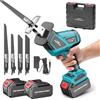 Yofuly Sega a Gattuccio per MMAKI-TA 21V Battery, Sega Alternativa a Batteria con 2 * 3000mAh Batteria, Sega Elettrica Velocità 3000SPM con 4 Lame per Legno e Metallo, Motore Senza Spazzole