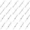 QUARKZMAN 5mm x 50mm Cieco Rivetti x 20pz Alluminio/Acciaio Aperto Fine Rivetto per Metallo e Plastica e Pelle, [Argento Tono]