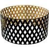 Osasy ZTschwarz/goldParalume Moderno a Motivo Diamante, Nero e Oro, Stile Reticolare, per Lampada da Terra o Tavolo, paralume lampadario