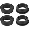 QUARKZMAN 4pz Guarnizioni in Gomma 1-3/4(45mm) Foro di Perforazione, 1-3/8(35mm) ID Foro Tappo Foro a Cilindro in Gomma Silicone Nera Guarnizione Tappo Foro per Cablaggio, Automobilistico
