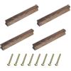 QUARKZMAN 4pz Maniglie per Cassetti in Legno con Viti Set 128mm/5,04 Foro Spaziatura Mobili Comò con Armadi Legno Noce Nera