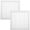 Vent Systems 300 x 300 mm - 2 Pezzi - Copertura di ventilazione bianca - Feritoie di ventilazione piatte e quadrate con zanzariera - Aeratori HVAC per bagno, ufficio domestico - Griglia/copertura di