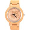MicLee-Orologio tigre tigre sfondo animale legno naturale orologi cinturino in pelle di vacchetta uomini donne orologi al quarzo orologi universali moda business