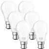 Venforze Lampadine a baionetta da 150 W, 15 W, A60 B22,1600 lm, 2700 K, GLS satinate BC a risparmio energetico, non dimmerabili, confezione da 6