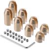 A ABSOPRO Pesi Bilanciamento Raggi Ruota Oro 8 Pezzi Per Moto Metallo | 5 Misure: 31.01, 25.51, 19.62, 14.84, 16mm. 4 Pesi: 14, 20.3, 28.1, 35.2g. Sostituisce Vecchio, Durevole, Antiruggine.