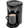 Clatronic Macchina da caffè 1 tazza | caffettiera | caffettiera a filtro incl. tazza in ceramica | filtro permanente (rimovibile) | 140 ml | piccola macchina da caffè a filtro da viaggio | KA 3356