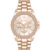 Steve Madden Orologio da donna con cinturino in vero cristallo, Oro rosa