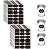 Fenglin-joy Etichette Nere Adesive, 180 pcs Etichette di Lavagna Riutilizzabile per Barattoli Impermeabili Adesive per Decorare Barattoli 60 * 40 mm