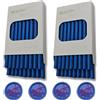Ioggtser Sigillo di cera Stick,Ioggtser 40 PCS Mini Pistola Colla Sigillo Cera Stick per timbro a ceralacca,Bastoncini di cera sigillanti per inviti di nozze, biglietti, buste (Sea Blue)
