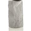 Tomasucci WINK DESIGN, Vaso ERIK-B - vaso in ceramica - effetto pietra - colore grigio chiaro finitura opaca - cm 16x16x30