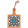 Villa d'Este Home Tivoli Tagliere in legno di bambù e ceramica, 19,6x12,9 cm, Tradizione