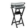Relaxdays Portavaligie da Camera, Stand Reggivaligia Pieghevole, Porta Valigie con Ripiano, 81x46x43 cm, in Legno, Nero