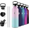 Grsta Borraccia Termica 750 ml, Borraccia, Senza BPA, Borraccia con Cannuccia, Senza Perdite, Borraccia Acciaio Inox, Mantiene Caldo per 12 Ore/Freddo 24 Ore, Termos per Yoga, Campeggio, Viaggio