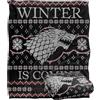 LOGOVISION Game Of Thrones Winter Is Coming Ugly Christmas Sweater Coperta super morbida al tatto setoso - 152 x 127 cm