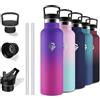 Grsta Borraccia Termica, 750ml Borraccia, Senza BPA, Borraccia con Cannuccia, Senza Perdite, Borraccia Acciaio Inox, Doble Aislamiento, Borraccia Palestra per Campeggio, Uffici, Caffè, Viaggio, Yoga
