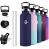 Grsta Borraccia Termica, 750ml Borraccia, Senza BPA, Borraccia con Cannuccia, Senza Perdite, Borraccia Acciaio Inox, Isolato Sottovuoto, Borraccia Metallo per Campeggio, Uffici, Caffè, Viaggio, Yoga