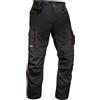 Uvex Tune-Up Pantaloni da Lavoro da Uomo - Pantaloni Cargo da Lavoro - 35% Cotone - Nero/Rosso - 44