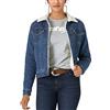 Wrangler Retro Lined Jacket Giacca Foderata in Stile retrò Sherpa, Jeans, S Donna