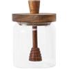 anneratteryer 1 pezzo Dosatore miele Dispenser miele Porta miele Porta miele vetro con dosatore Vasetti miele Barattolo miele Cucchiaio per miele Vasetti miele bomboniere Contenitore miele cucina
