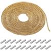 QUARKZMAN 4mm x 5m Nastro di Strass Catena con Strass Corda Cristallo Lacci Scarpe per Decorazione Fai Da Te Sneakers Maglioni Creazione di Gioielli Vestiti, Oro con Aghi Connettori