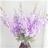OUKEYI 6 fiori artificiali delphinium lilla, 85 cm, realistici, eleganti, formali, in seta, fiori artificiali, per matrimoni, decorazioni per la casa