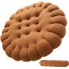 Generic Cuscino a forma di biscotto, cuscino in peluche, cuscino per sedia a forma di biscotto, comodo cuscino per seduta, decorazione della stanza e cuscino in peluche per sedia