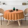 NINGHOME Tovaglia in lino di cotone, diametro: 160 cm, tovaglia rotonda in cotone e lino per feste, decorazione per la casa e la cucina