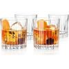 Viski Bicchieri doppi Old Fashioned, 4 bicchieri da cocktail Lowball in cristallo senza piombo, set di 4, 355 ml