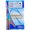 PRO FILSTAR Set di 10 Ami da Pesca Legati Oro N4 - Filo da Pesca Monofilo DIA 0,20mm 50cm - Monofilamento - Accessori - Attrezzatura - Lega Ami - Fishing Hooks - Sport Set - Carpfishing Kit