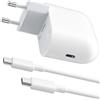 iMangoo 45W Caricatore USB C per Google Pixel 9 Pro XL 9a 8a 8Pro 7a 7Pro 6a,Presa USB C Alimentatore PD 3.0 Caricatore Veloce con Cavo Tipo C 1m per iPhone 16e 16Pro Max 15 Samsung A16 A56 A25 A05s S25 Ultra