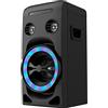 HANLIM hi-fi compatto Stereo compatti - mini stereo compatto con lettore CD, 2 porte MIC, radio FM, ingresso AUX, USB, dente blu e luci LED colorate, lettore CD Micro