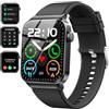 Donerton Smartwatch Uomo Donna, 1.85 HD Orologio Bluetooth Effettua/Risposta Chiamate, 110+ Sportive Smart Watch Cardiofrequenzimetro/Contapassi/SpO2/Sonno, Impermeabile IP68 Fitness Tracker per Android iOS