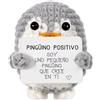 YverLand Regalo originale donna uomo, pinguino positivo divertente e motivatore, peluche compleanno, Natale, amico invisibile, decorazione ufficio e casa, idea divertente coppia, amiche (Pinguino)