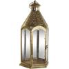 AlexandreHouse PORTAVELA METAL CRISTAL 23X23X48 DORADO_AlexandreHouse