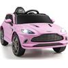 RELAX4LIFE 12V Macchina Elettrica per Bambini Aston Martin DBX, con Telecomando 2.4G, Musica, Luci, Clacson, 3-8 Anni, 1.4-2.5 km/h, Avvio Lento, Carico 30KG (ROSA)