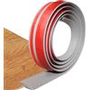 Bocguy Striscia di Autoadesivo Soglia, Strisce Profilo di Transizione Pavimento, Grigio 3.5cm x 1m Strisce di Copertura per Pavimenti in PVC, Per Coprire le Fughe Tra Pavimenti in Legno e Piastrelle