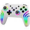 NITHO NEXUS Wireless Controller Compatibile con Switch, Switch 2, PC, Windows, iOS e Android, Gamepad con Sensore a 6 Assi, Luci RGB LED, Trigger a Effetto Hall, Turbo, Vibrazione - Bianco
