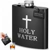 PRETYZOOM Bottiglia di vino in acciaio inox hip flask whisky bottiglia divertente per gli uomini d'acqua santa portatile alcool altri articoli da sposa d'acqua incrociata