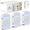 Dayear Purificatore d'aria, Dayear Mini Air Purifier Plug In Negative Ion Air Purifier for Home/Bedroom,3 modalità di illuminazione a LED,Purify Smell, adatto per servizi igienici, Living Room/Pet Room/3 pz