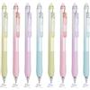 BAYTORY 8 penne gel cancellabili a punta fine, penna retrattile da 0,5 mm, inchiostro nero e blu, scrittura liscia, comode da usare per segnare agende, cruciverba (multicolore)