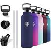 Grsta Borraccia, Borraccia Termica 500 ml, Senza BPA, Borraccia con Cannuccia, Senza Perdite, Borraccia Acciaio Inox, Acciaio Inossidabile 18/8, Borraccia Bambina per Scuole, Campeggio, Uffici, Caffè